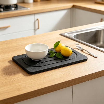 Absorbent Diatomite Tray Set Multipurpose Soap Hand Soap   Dry Mat For Kitchen Bathroom Use