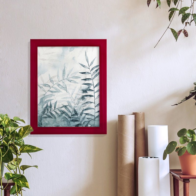 Bamboo Whisper II - Impression encadrée avec verre, H 11 po x l 9 po x P 1 po, Rouge