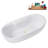 67" Streamline Soaking Glossy White Freestanding Tub and Tray With Internal Drain-101413059