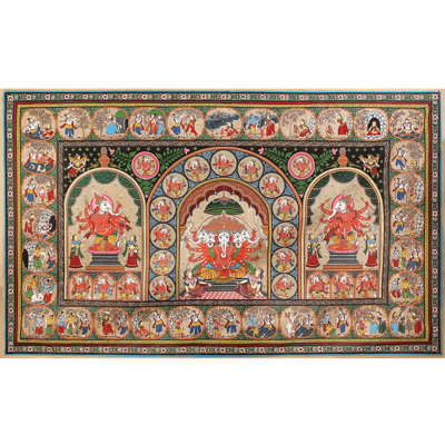 «Panchmukhi Lord Ganesha Story» | Peinture de Patta | Odisha Art