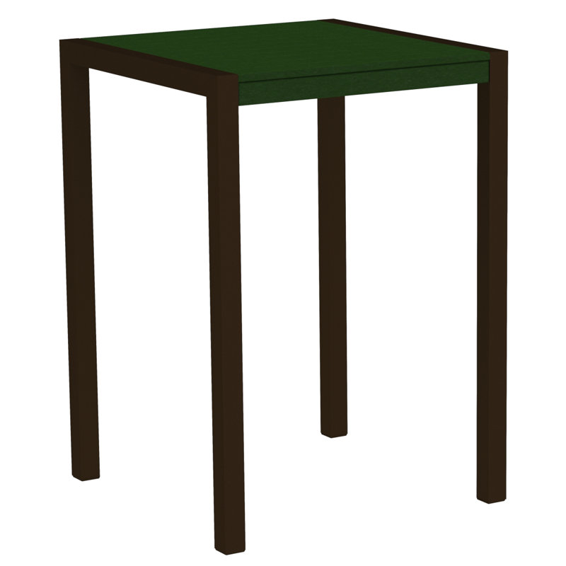 Table de bar POLYWOOD MOD 30 ", Vert, Argent texturé