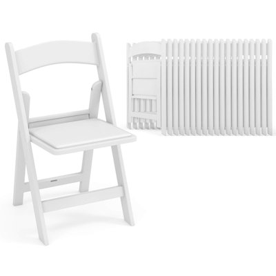 Red Barrel Studio® 20 Pack Resin Folding Chairs With Padded Seat All-weather Resin Frame Patio