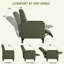 Corduroy Green Recliner Sofa  Chair with Adjustable Back and Footrest