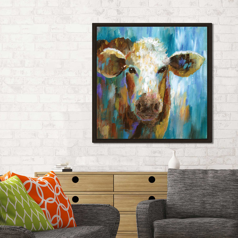 LuLu Belle by Nan - Print, 21.5" H x 21.5" W x 2" D, Espresso Floater Frame