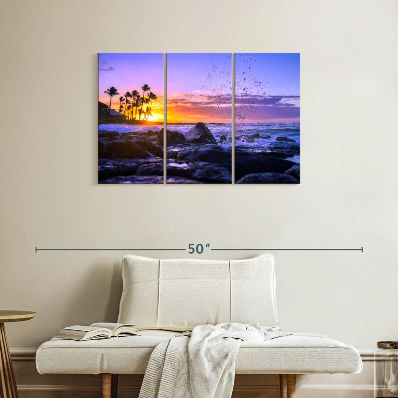Gillard Kauai - lever de soleil mauve, H 42 po x l 65 po