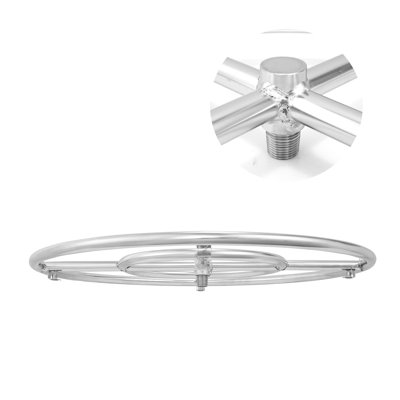 24 Inch Round Drop-In Fire Pit Pan, Stainless Steel Fire Pit Burner, Natural And Propane Gas Fire Pan 92,000 BTU, For Indoor Or Outdoor Use