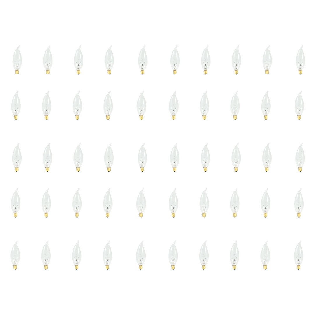 25 Watt CA10 E12/Candelabra Dimmable 2700K Incandescent Bulb (Set of 50) Bulbrite Industries