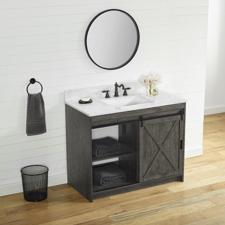 Jillian 54 Double Bathroom Vanity Set Sand & Stable Base Finish: White Wash