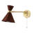 Acacio 25" 1-Light Mid-Century Vintage Rattan/Metal USB Charging Swing Arm LED Sconce with Pull Chain-82994912
