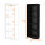 Organisateur de livres noir à 5 tablettes pour livres - H 12,3 po x H 13,2 po x l 23,5 po x P 11,6 po avec bibliothèque en bois fonctionnelle et étagère horizontale-121158767