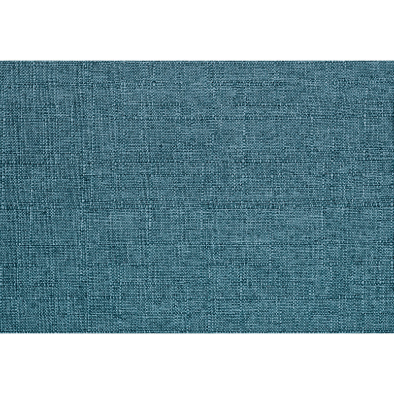 Mobilier de maison moderne: chaise d'appoint rembourrée en tissu texturé bleu avec structure en bois d'hévéa massif et rembourrage en mousse Fauteuil de style rétro: finition noyer, rembourrage, revêtement