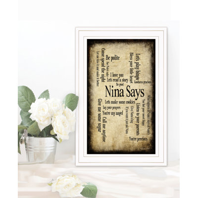 Nina Says Framed Wall Art for Living Room, Home Wall Decor by Susan Ball
