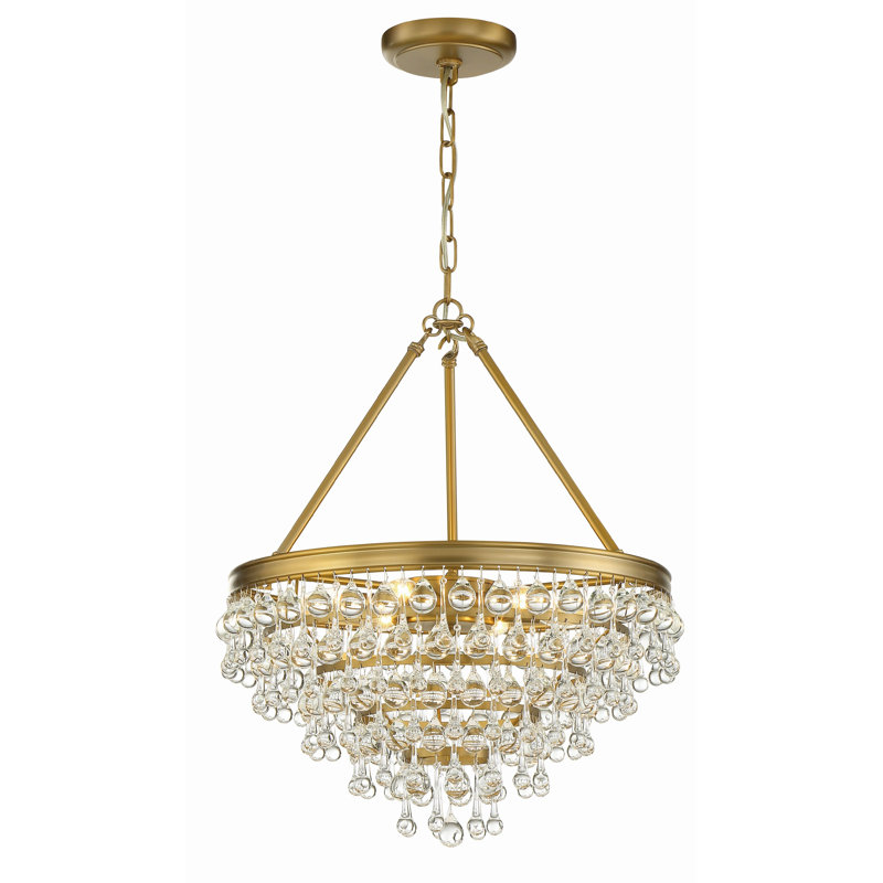 Freddy 6 - Light Dimmable Tiered Chandelier, Vibrant Gold