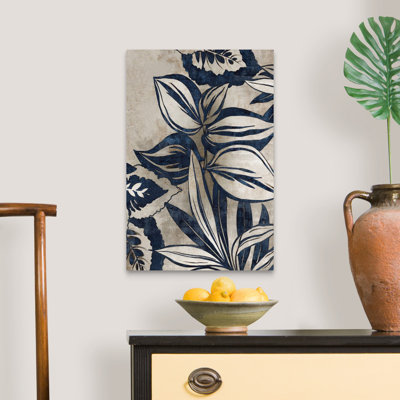 Reproduction d’art sur toile, "Blue feuillage I" par Eva watts