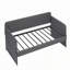 Lit de jour, canapé-lit en métal avec lit gigogne simple, gris, l 78,4 po x l 41 po x H 29,8 po