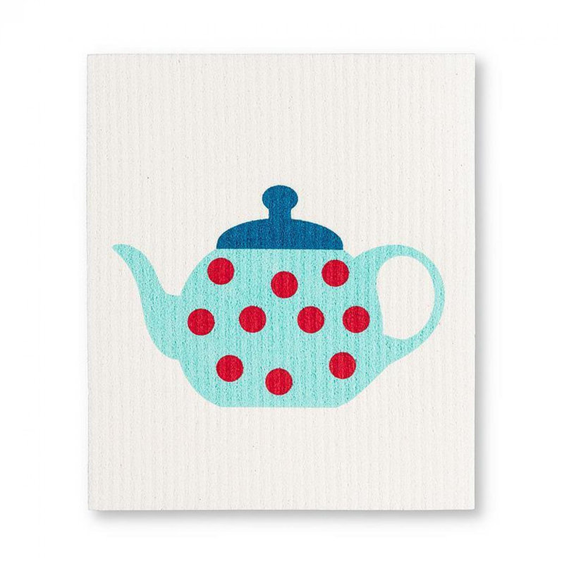 Set Of 2 Teapot & Cups Dishcloth