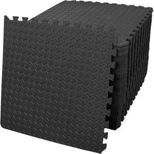 24 carreaux (96 pieds carrés) Tapis de gymnastique Tapis de gymnastique Tapis d'exercice pour tapis d'entraînement au sol Carreaux de sol en mousse pour équipement de gymnastique à domicile Garage
