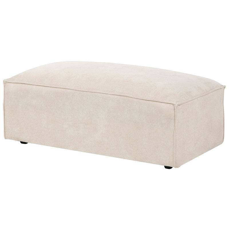 Bradeord 52cm Wide Rectangle Standard Ottoman, Beige Velvet
