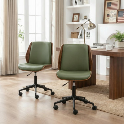 Chaise de bureau rembourrée en similicuir Bryonie