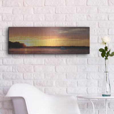 «Drifting» par Lori Deiter, art mural en métal, 36 po x 12 po