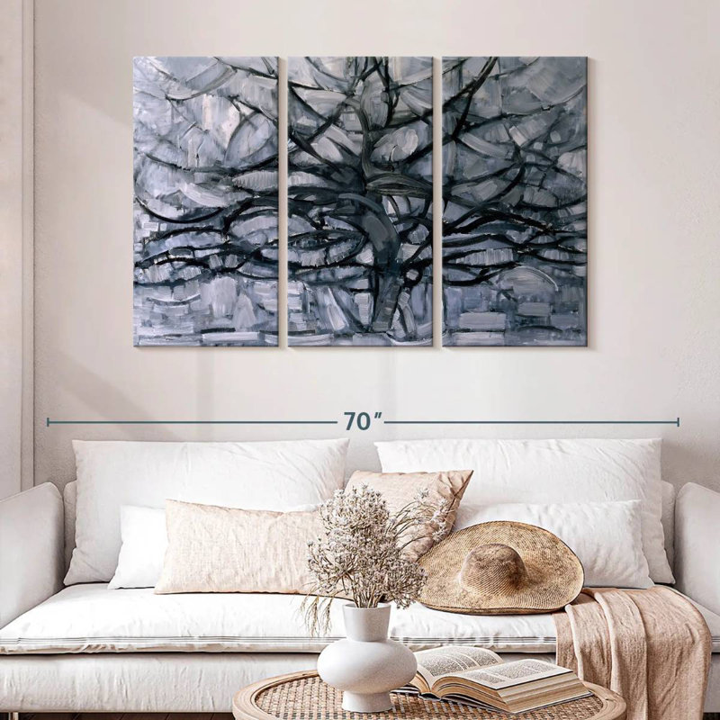 Harnek Gray Tree, 32" H x 50" W