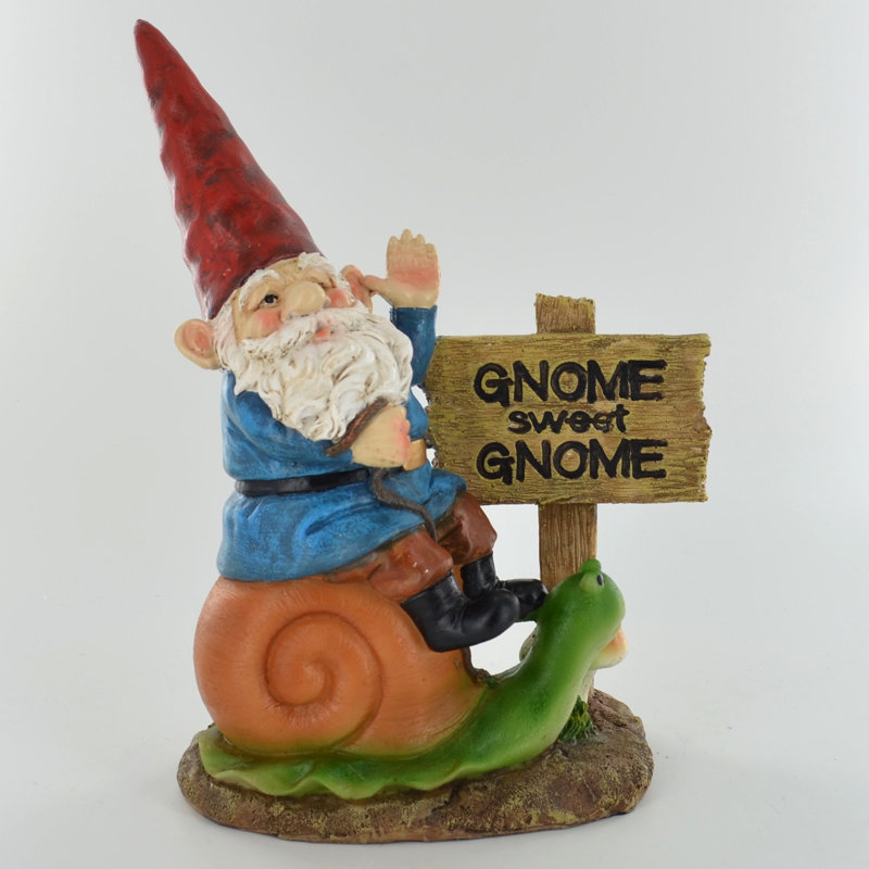 Hearne Gnome Sweet Gnome on Snail Fairy Garden