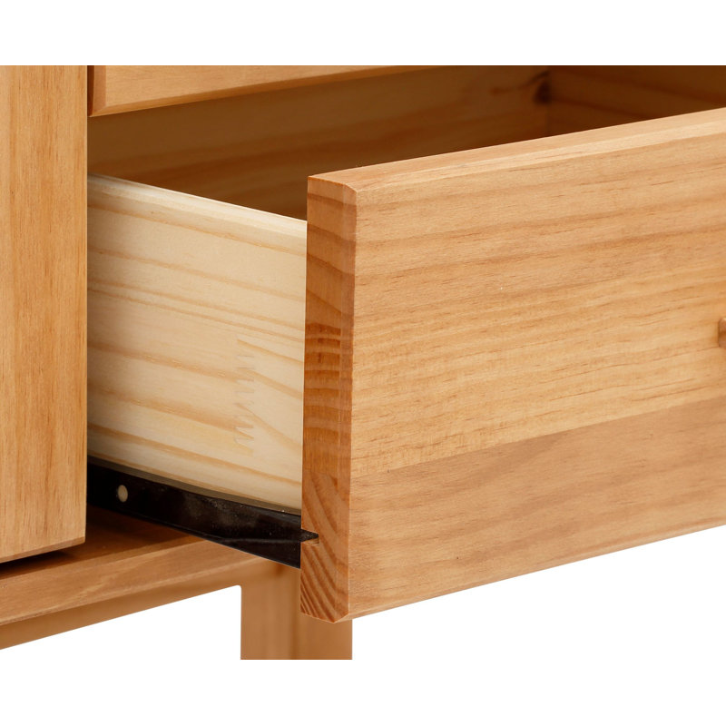 Divina 90cm Solid Wood Sideboard, Oak