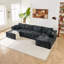 Canapé modulaire en U en chenille de 132 pouces à compression pour la maison-828267221
