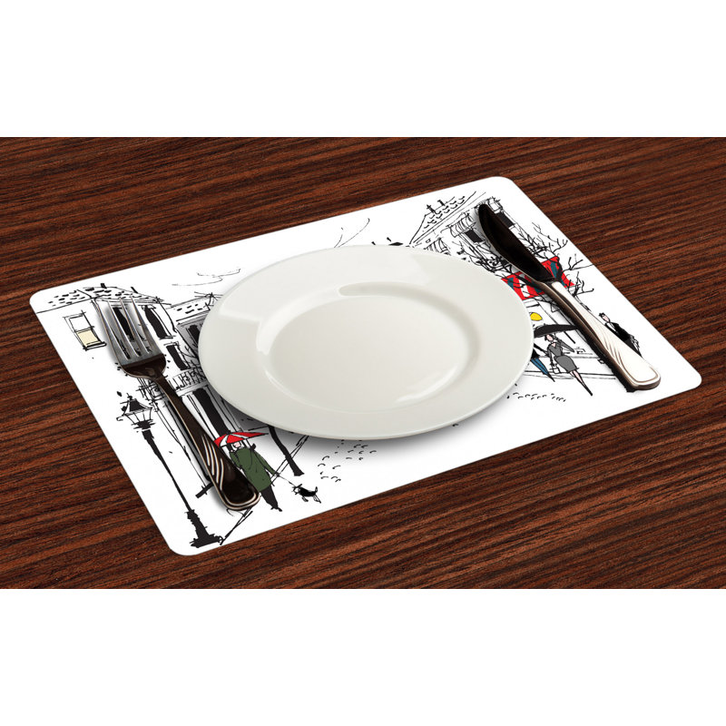 Fernando Colourful Paris Eiffel Tower Placemat