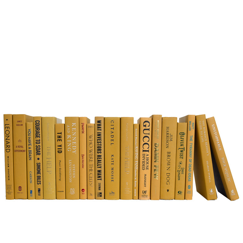 Livres décoratifs - Livres safran - Livres jaunes au pied