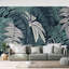 Toile luxuriante à feuilles tropicales vert foncé-100673580