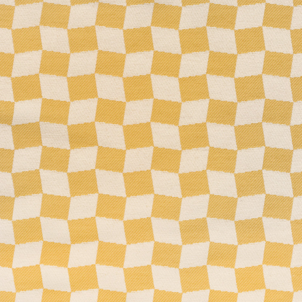 Roni Throw Pillow, Square 20", Polyester, Yellow Geometric 2