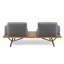 Causeuse d'extérieur avec table basse Canoga
