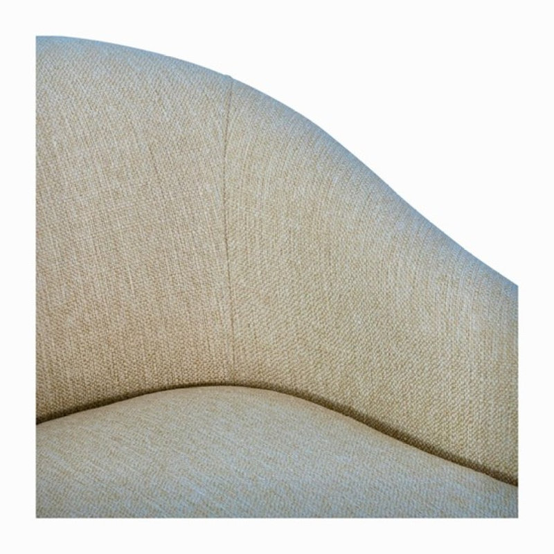 Teruo Wide Swivel Barrel Chair, Brown