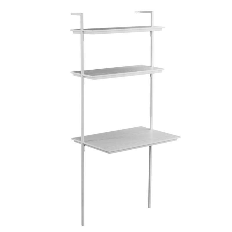 Lachae Leaning / Ladder Desk, White/White
