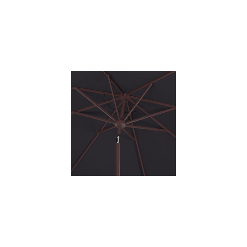 Parasol du marché Coramae, Brun, l 130 po x P 130 po, Bleu marine/blanc