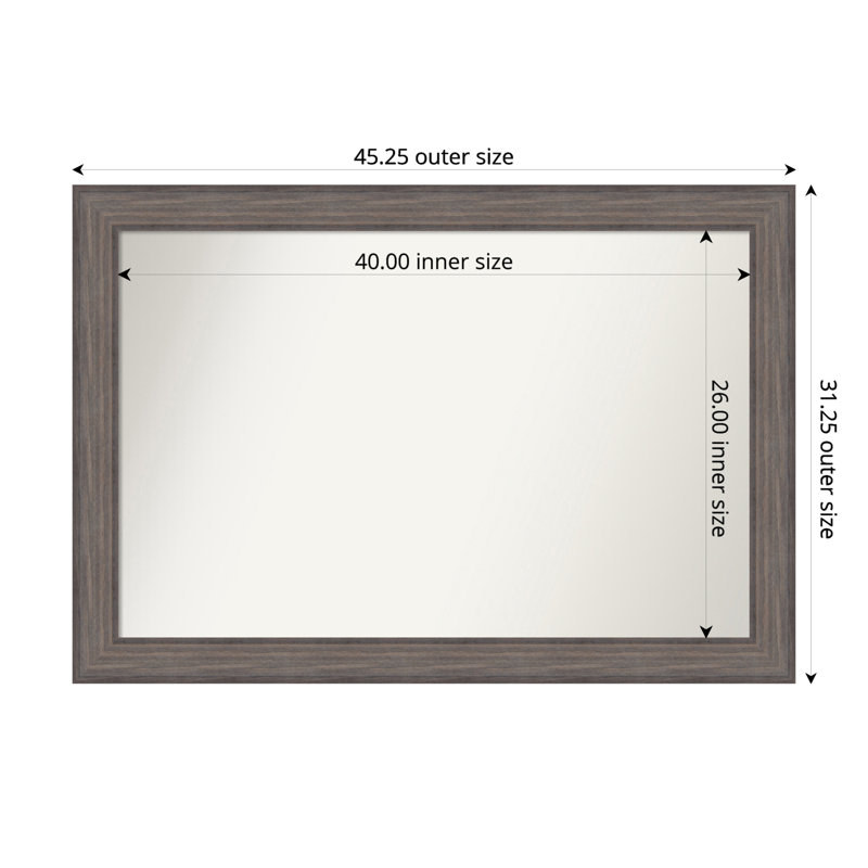 Miroir Hannaley, Rectangle, 31,25 po x 45,25 po