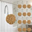 12 crochets de rideau de douche en osier tressé Boho - anneaux de rideau de douche en rotin décoratifs, accessoires de quincaillerie de salle de bain de style maison de campagne pour tringle de douche
