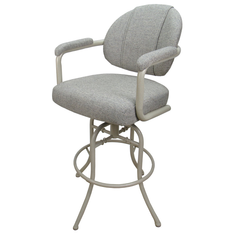 Tabouret de bar pivotant et inclinable en métal 26 po ou 30 po Dahlstrom - M-70, Beige, Gris foncé