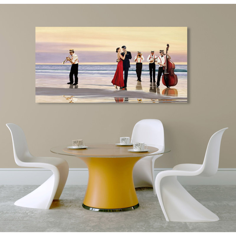Romance On The Beach by Pierre Benson - Wrapped Canvas Print, 50cm H x 100cm W x 4cm D