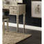 Meuble-lavabo contemporain avec tabouret de couleur contemporaine, miroir pliable, 5 tiroirs, rangement de style classique argenté, tabouret inclus, fabrication en bois d'hévéa-764836070