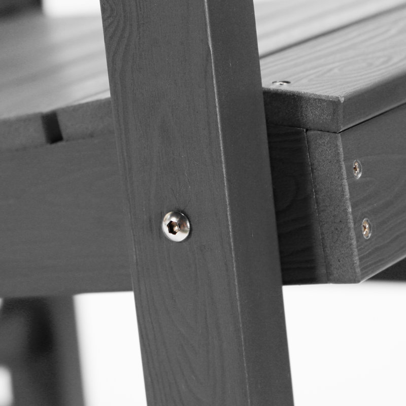 Chaise berçante d'extérieur Diyanna, Gris foncé