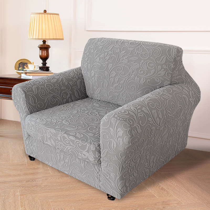 Housse tricotée pour fauteuil inclinable en jacquard, Gris