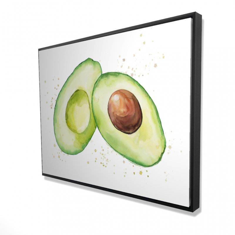 Reproduction d'avocat aquarelle sur toile