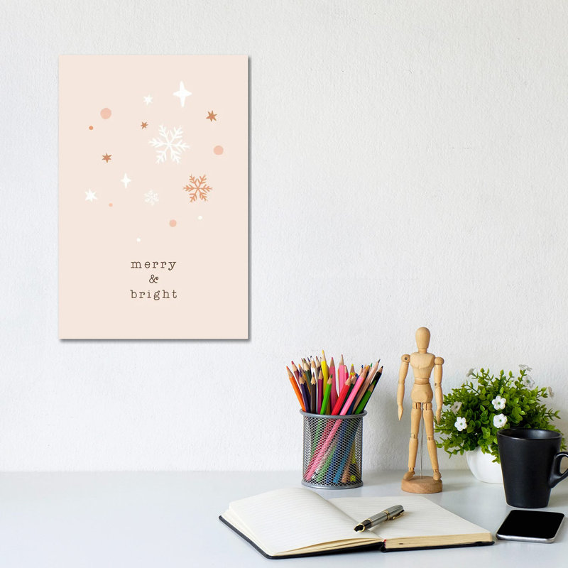 "Merry & Bright" par Orara studio, reproduction d’art, Pas de tapis, Toile tendue, H 12 po x l 8 po x P 0,75 po