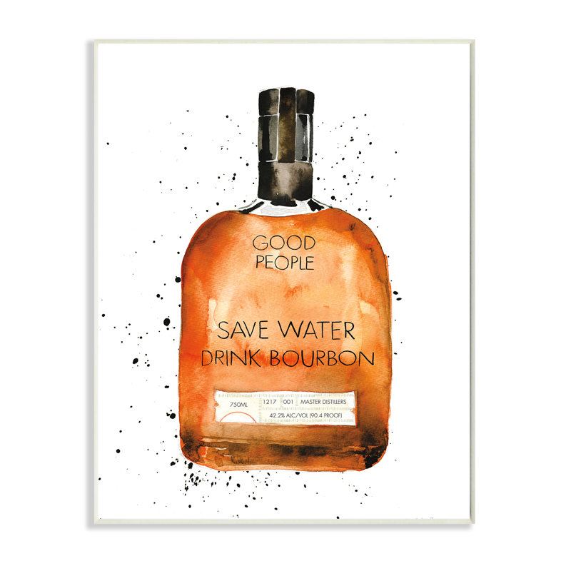 Économisez de l'eau, buvez, citation de bourbon, bouteille commune, H 19 po x l 13 po, Plaque en bois