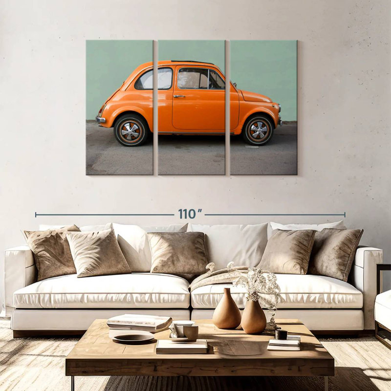 Fiat 500, 48" H x 74" W