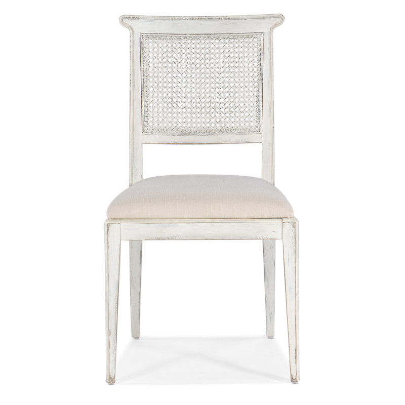 Charleston Upholstered Seat Side Chair, White