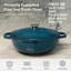 Lexi Home 5 qt. Enameled Cast Iron Round Braiser-66906358