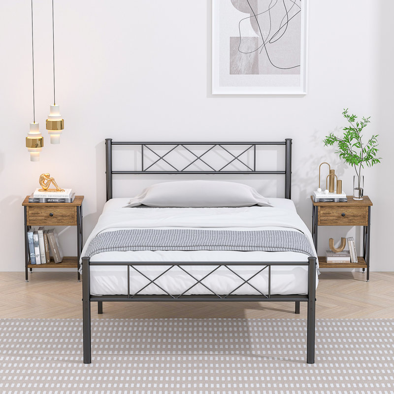 Ensemble de chambre à coucher Kempst, Marron, Simple